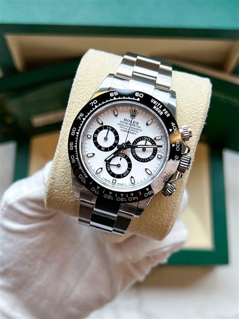 rolex daytona steel white face panda|rolex daytona panda price chart.